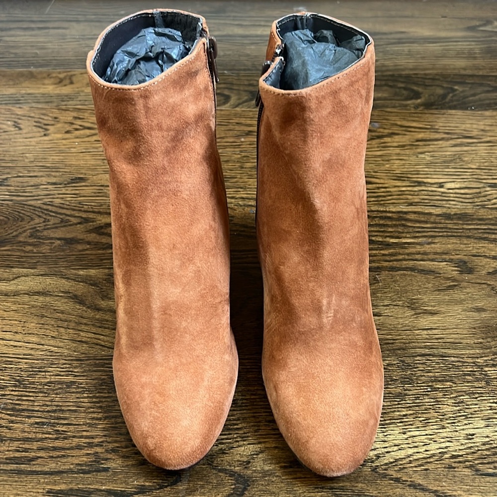 Elise Camel Suede Booties Size 36 (6)